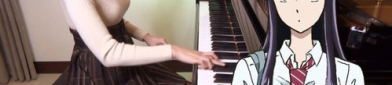 黑衣小姐姐弹钢琴动漫,动漫中的钢琴女神传奇